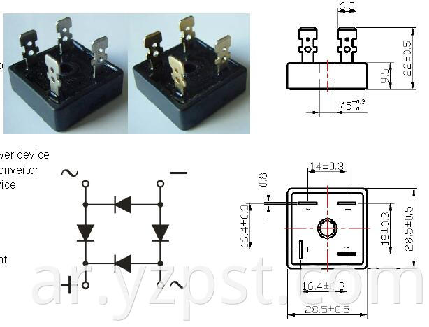 Single-phase Bridge Rectifier YZPST-BR2504